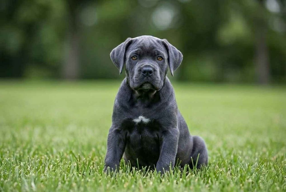 Cachorro de Cane Corso gris azulado